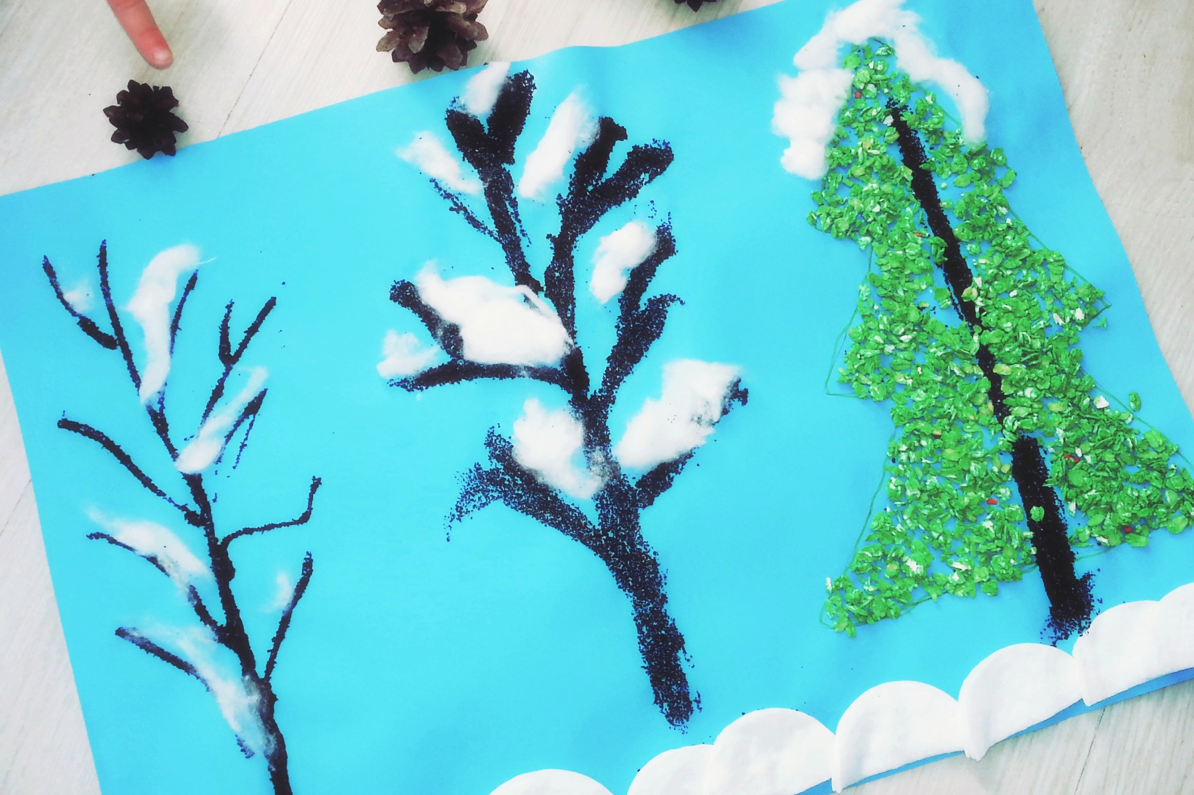 поделка зимний лес