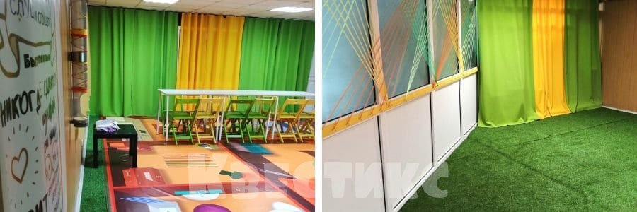 Чайная комната для детского праздника в центре гигантских настолок